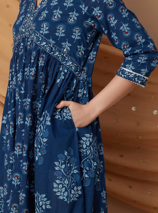 MELANGE Printed A-line Kurta