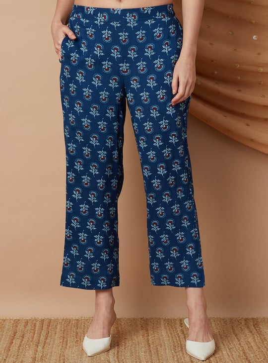 MELANGE Floral Print Straight Kurta Set