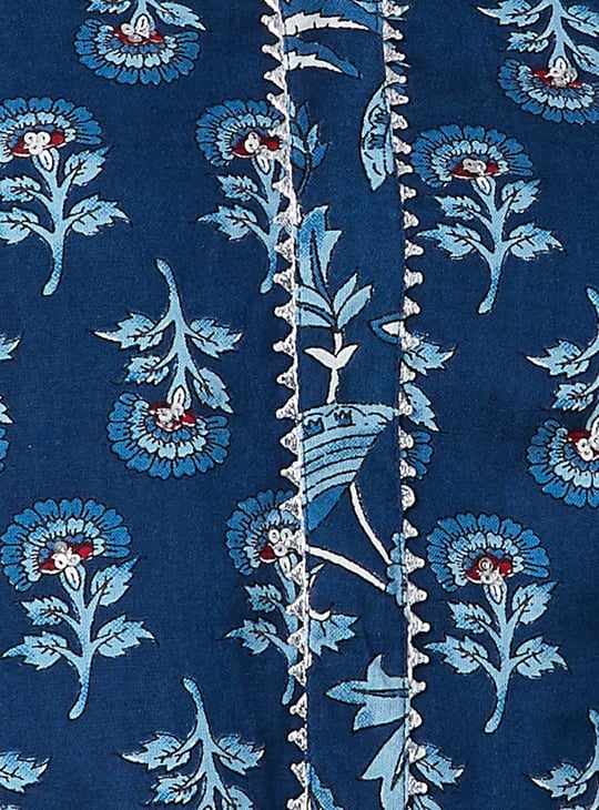 MELANGE Floral Print Straight Kurta Set