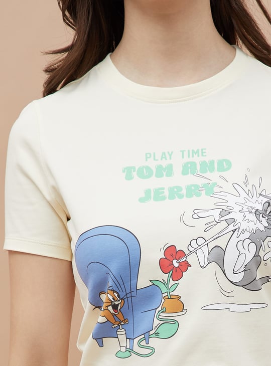 GINGER Tom & Jerry Print T-shirt