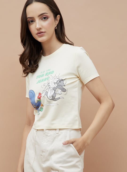 GINGER Tom & Jerry Print T-shirt