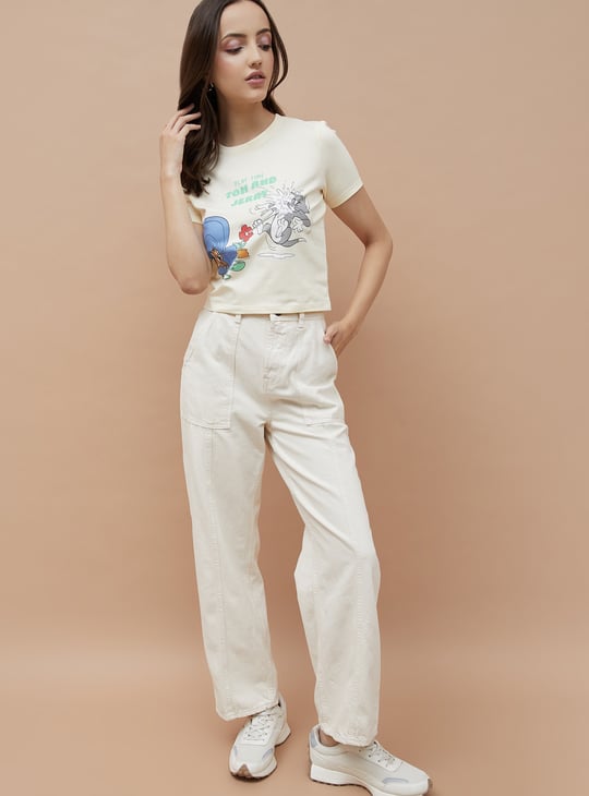 GINGER Tom & Jerry Print T-shirt