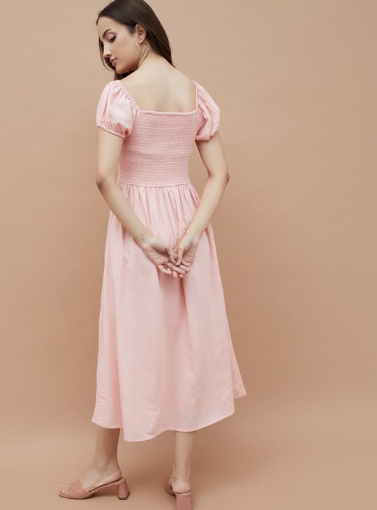 ginger pink dress Miss Ginger Pink Rosebud Print Dress