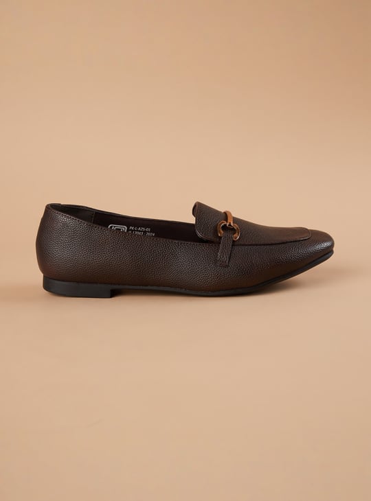 CODE Textured Horsebit Loafers