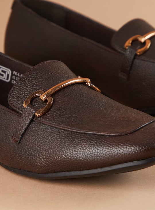 CODE Textured Horsebit Loafers