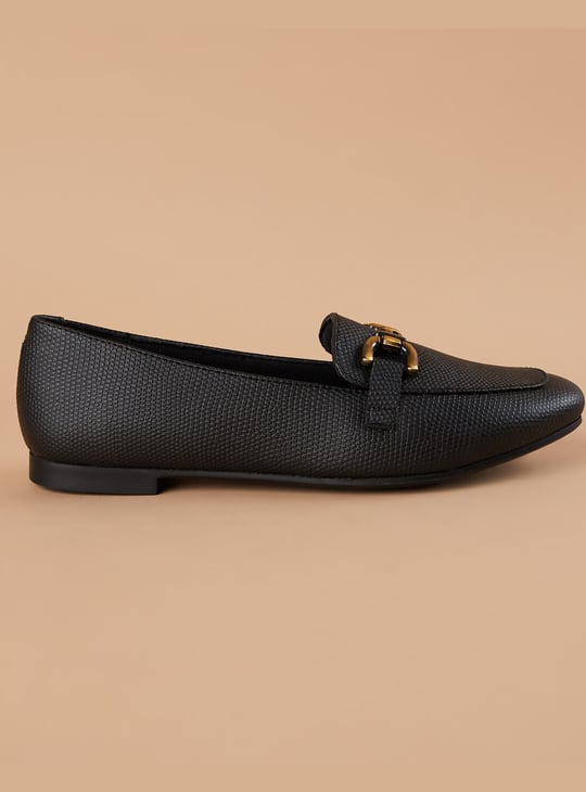 CODE Textured Horsebit Loafers