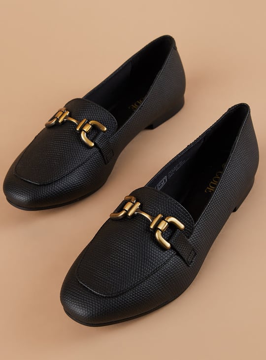 CODE Textured Horsebit Loafers