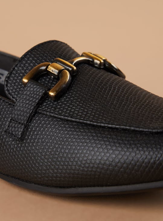 CODE Textured Horsebit Loafers