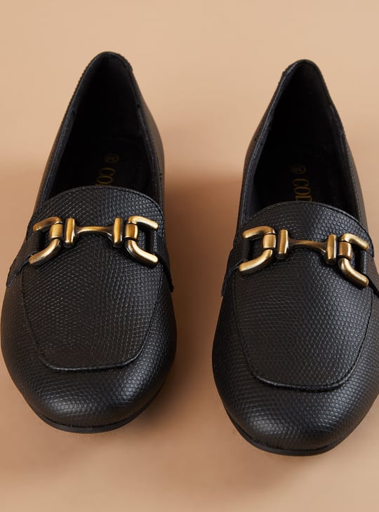 CODE Textured Horsebit Loafers