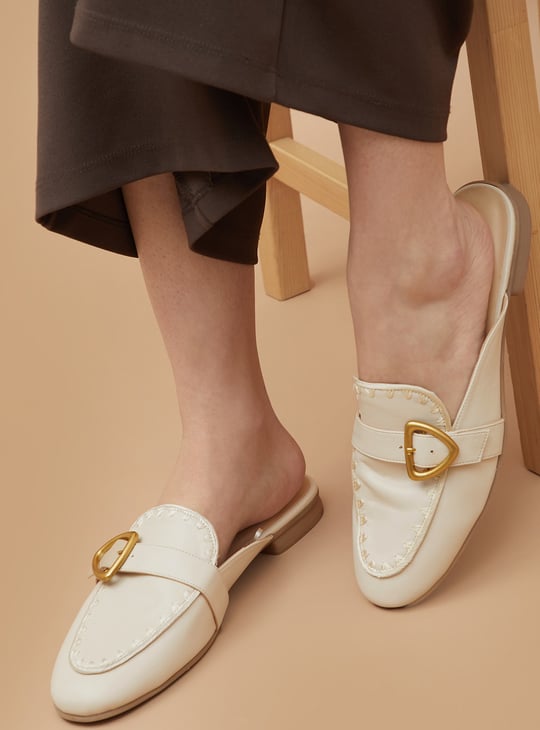 CODE Embroidered Mules