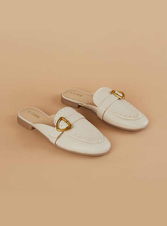 CODE Embroidered Mules