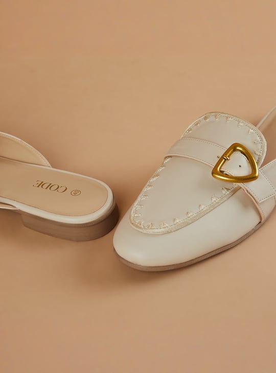 CODE Embroidered Mules
