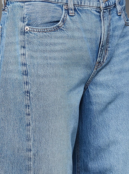AMERICAN EAGLE Washed Barrel Fit Jeans