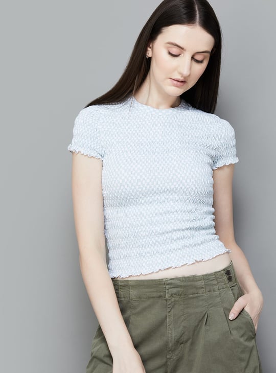AMERICAN EAGLE Smocked T-shirt
