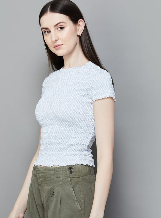 AMERICAN EAGLE Smocked T-shirt