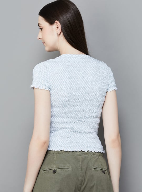AMERICAN EAGLE Smocked T-shirt