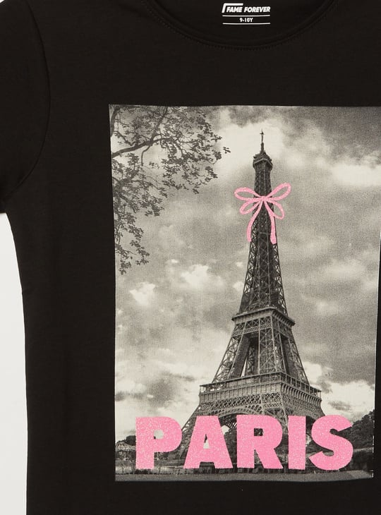FAME FOREVER Girls Graphic Print T-shirt