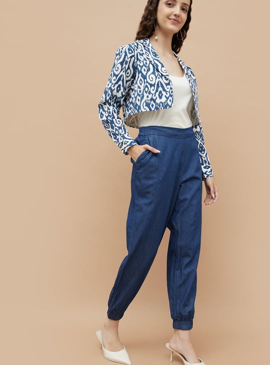 COLOUR ME Solid Denim Joggers
