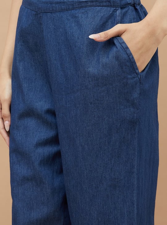 COLOUR ME Solid Denim Joggers