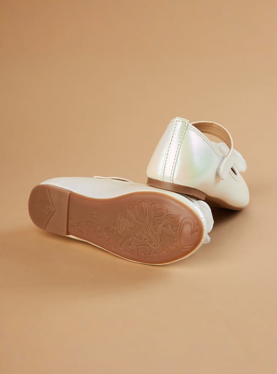 FAME FOREVER Girls Flower-Detail Ballerinas