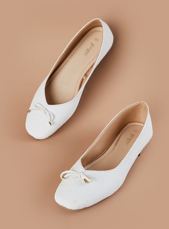 GINGER Textured Ballerinas