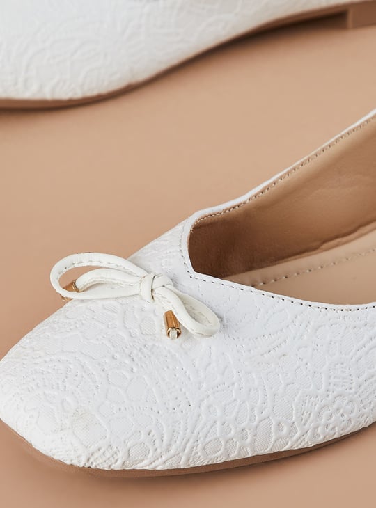 GINGER Textured Ballerinas