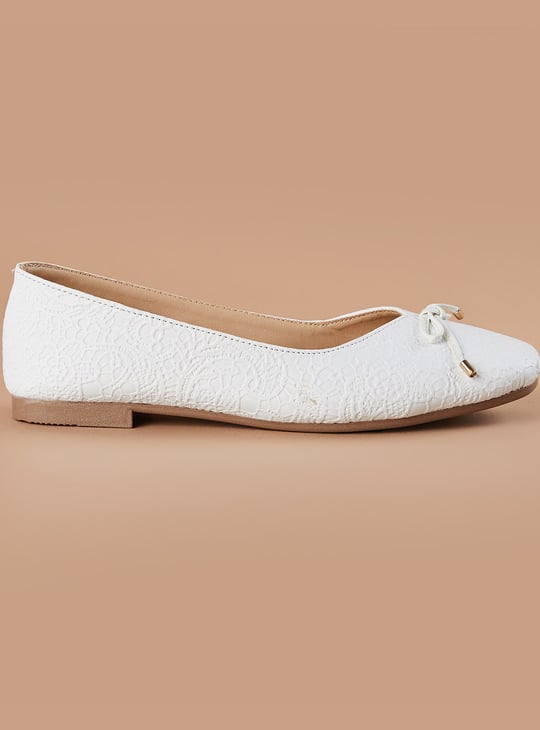 GINGER Textured Ballerinas