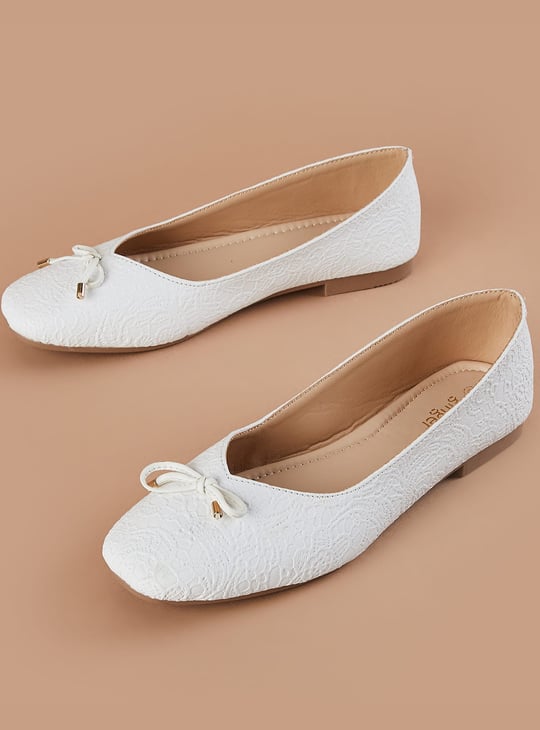 GINGER Textured Ballerinas