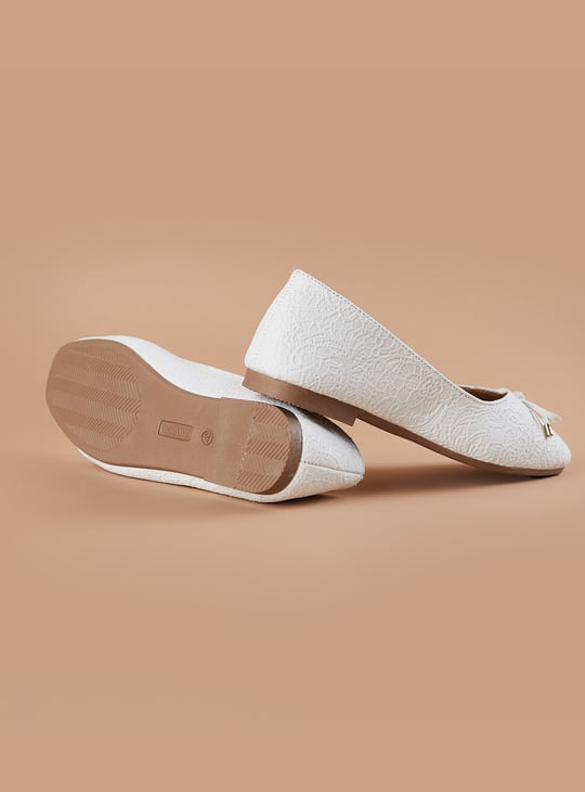 GINGER Textured Ballerinas