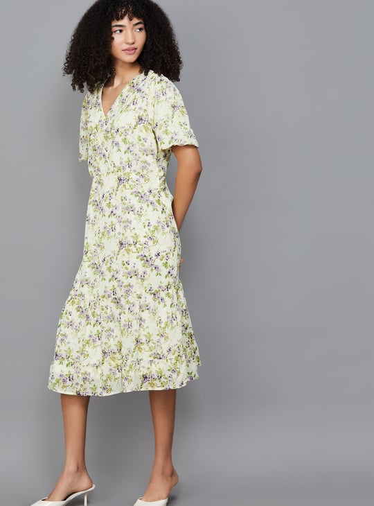LATIN QUARTERS Floral Print A-line Dress