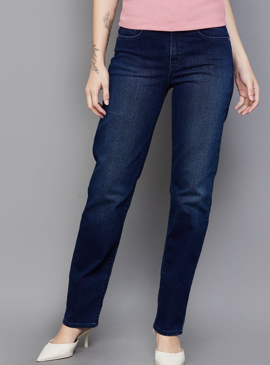 LEVI'S Darkwashed 724 Slim Straight Jeans