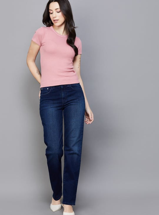 LEVI'S Darkwashed 724 Slim Straight Jeans