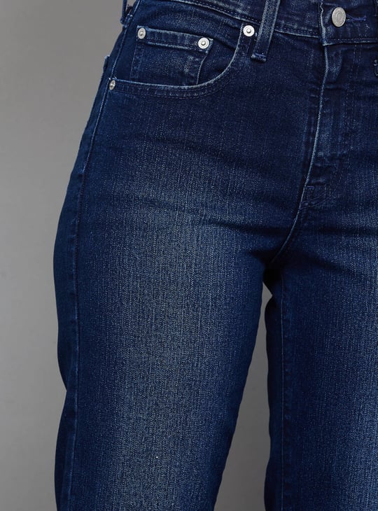 LEVI'S Darkwashed 724 Slim Straight Jeans
