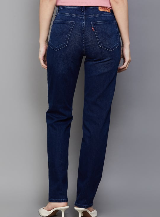 LEVI'S Darkwashed 724 Slim Straight Jeans