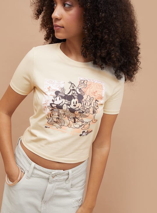 GINGER Mickey & Friends Crop T-shirt