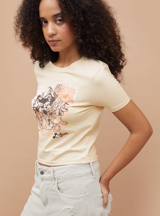 GINGER Mickey & Friends Crop T-shirt