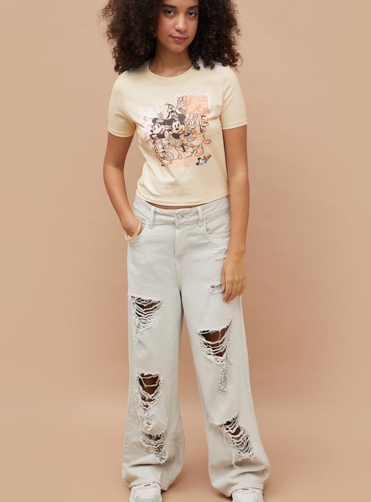 GINGER Mickey & Friends Crop T-shirt