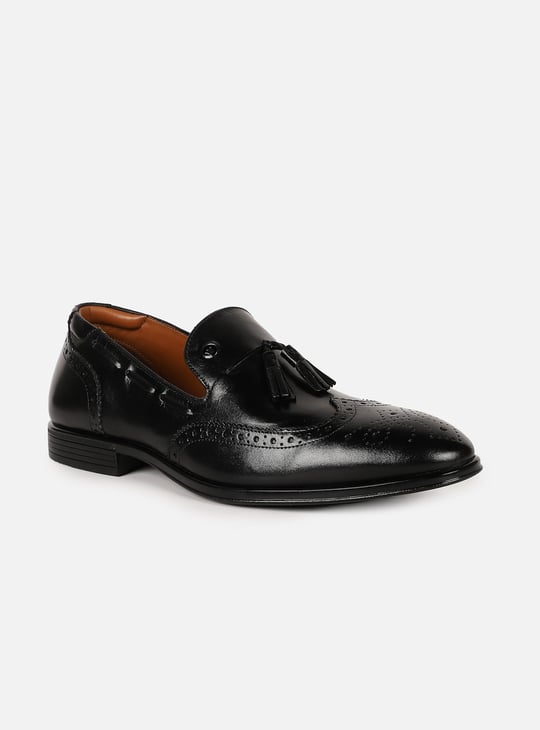 LOUIS PHILIPPE Patterned Tassel Loafers