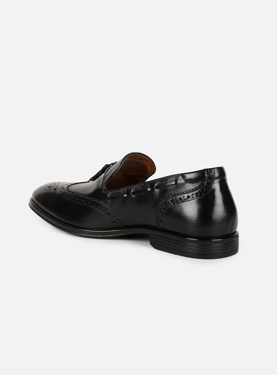 LOUIS PHILIPPE Patterned Tassel Loafers