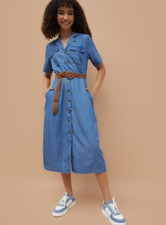 denim dress for womenlifestyle Mountain Warehouse Tulum Women's Denim Dress - Blue