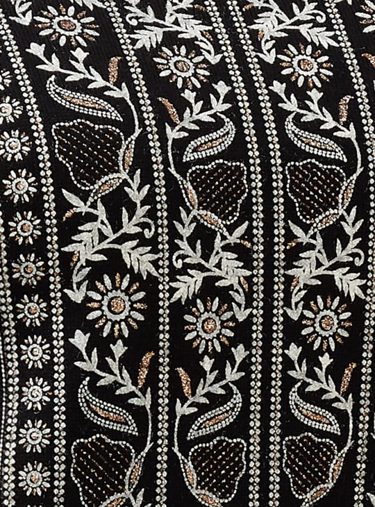 MELANGE Embroidered Straight Winter Kurta