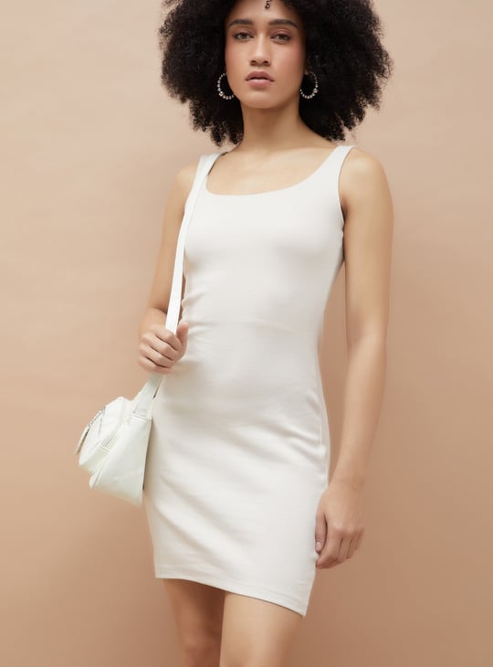 GINGER Solid Bodycon Mini Dress