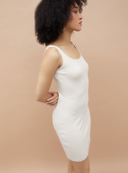 GINGER Solid Bodycon Mini Dress