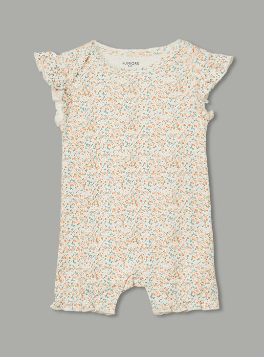 JUNIOR BABY Girls Printed Rompers - Pack of 3