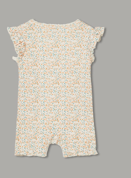JUNIOR BABY Girls Printed Rompers - Pack of 3