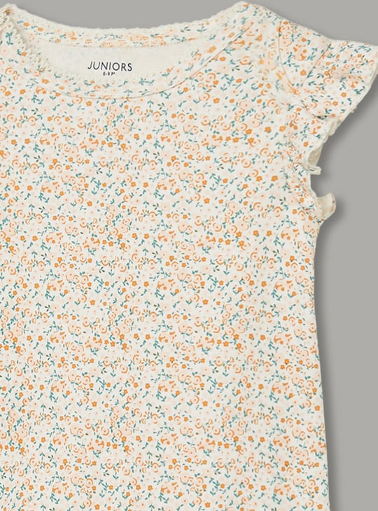 JUNIOR BABY Girls Printed Rompers - Pack of 3