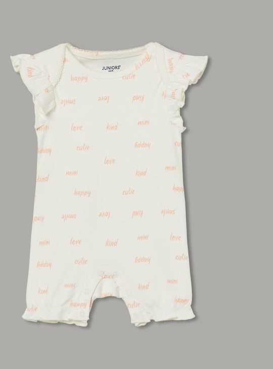 JUNIOR BABY Girls Printed Rompers - Pack of 3