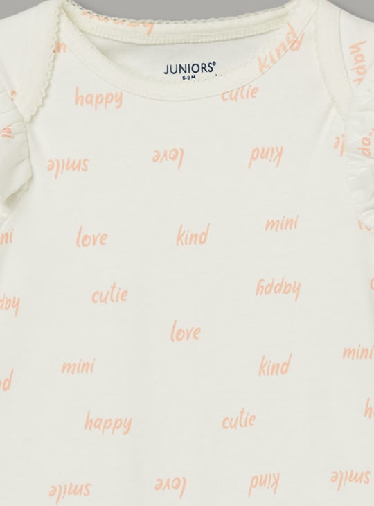 JUNIOR BABY Girls Printed Rompers - Pack of 3