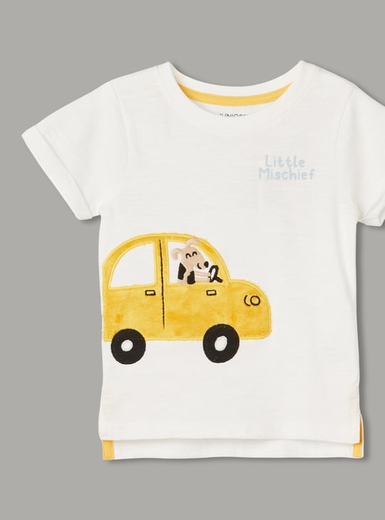 JUNIORS Boys Applique T-shirt with Cargo Shorts