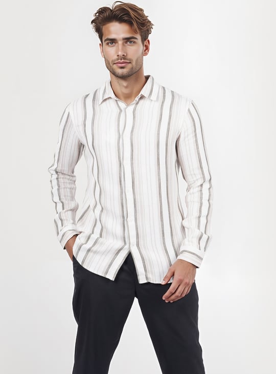 CELIO Striped Regular Fit Casual Shirt